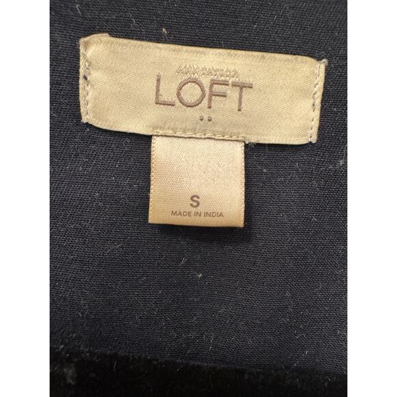 Ann Taylor LOFT Size Small Navy Safari Utility Style Cotton Preppy Casual Jacket - Picture 3 of 5